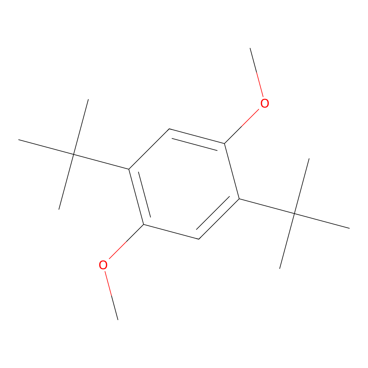 Benzene, 1,4-bis(1,1-dimethylethyl)-2,5-dimethoxy- molecular structure, CAS 7323-63-9