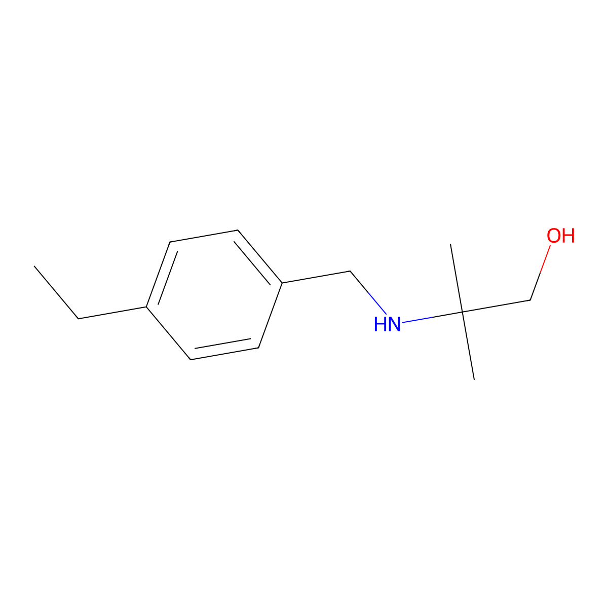 2-[(4-Ethylbenzyl)amino]-2-methylpropan-1-ol molecular structure, CAS 732304-79-9