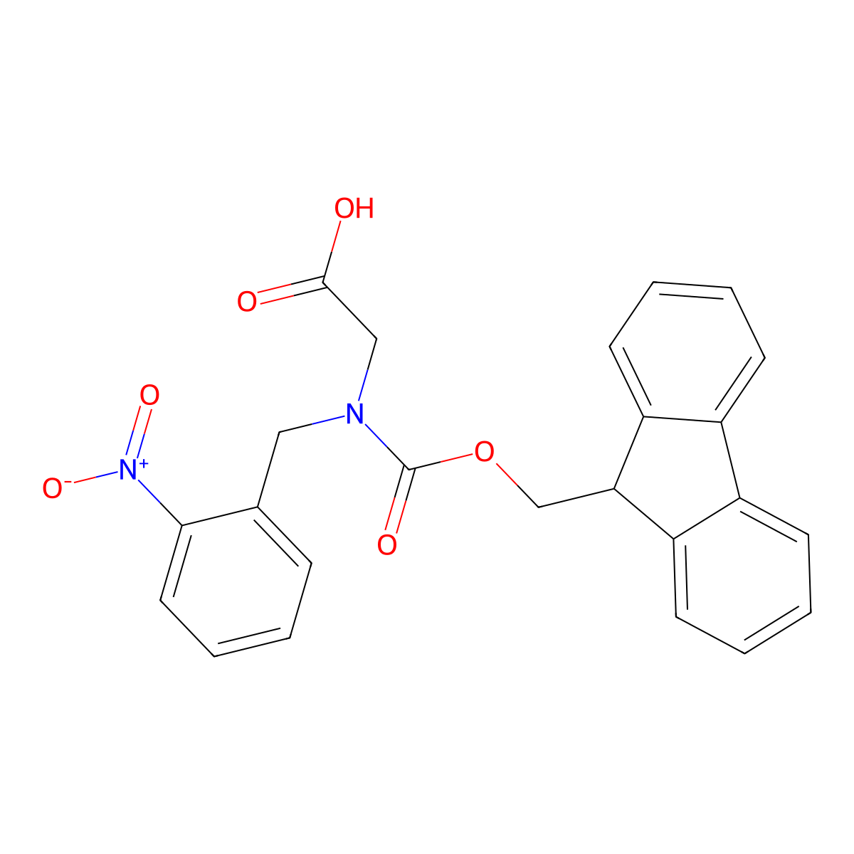 N-Fmoc-2-nitrobenzyl-glycine molecular structure, CAS 732305-42-9
