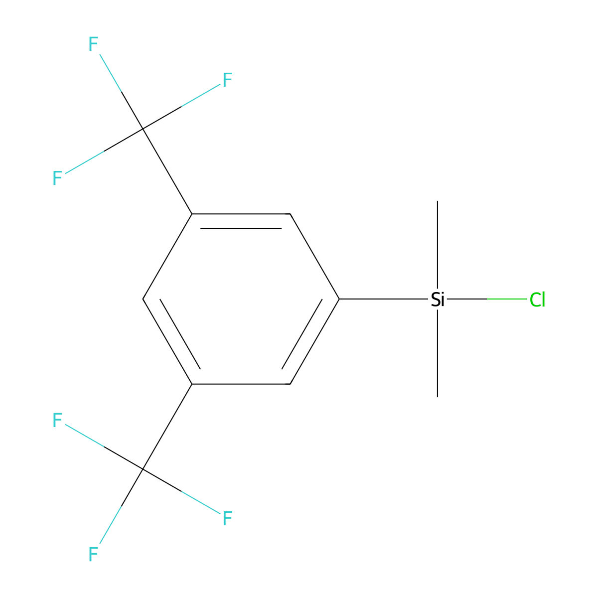 [3,5-Bis(trifluoromethyl)phenyl]chloro(dimethyl)silane molecular structure, CAS 732306-23-9
