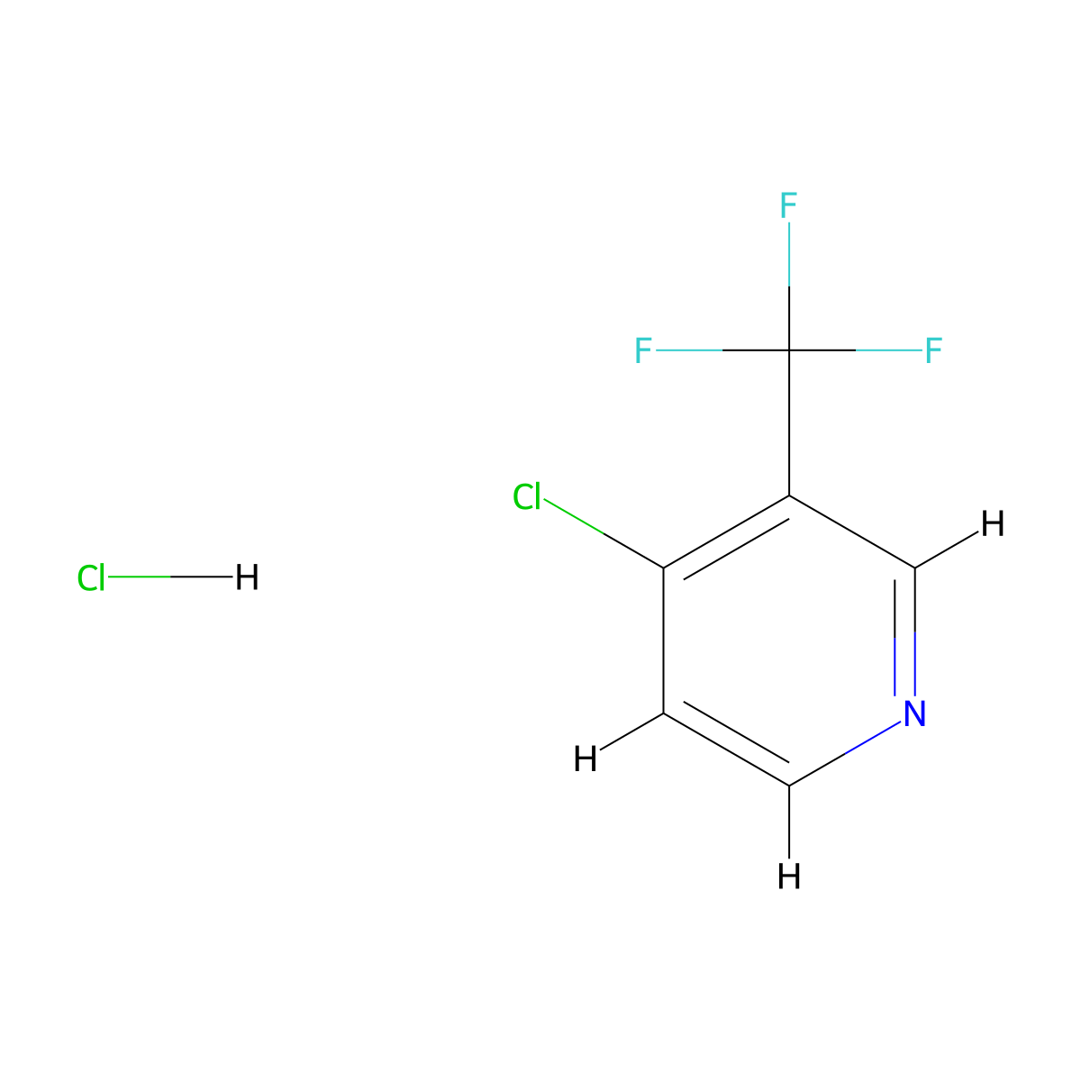 4-Chloro-3-(trifluoromethyl)pyridine hydrochloride molecular structure, CAS 732306-24-0