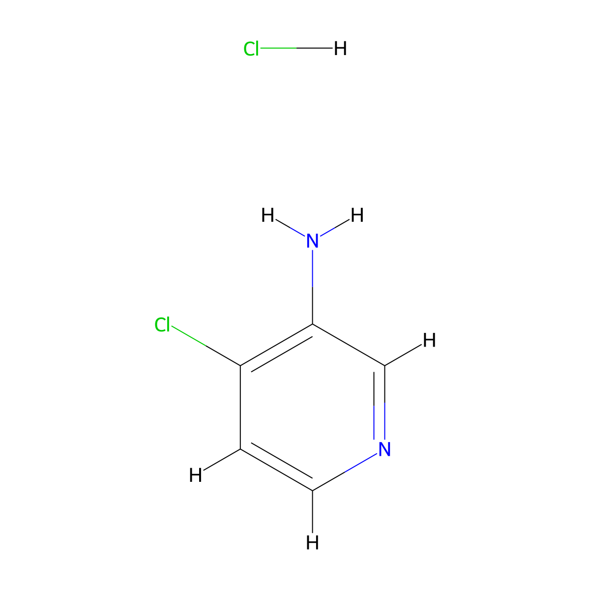 4-Chloropyridin-3-amine hydrochloride molecular structure, CAS 732306-30-8
