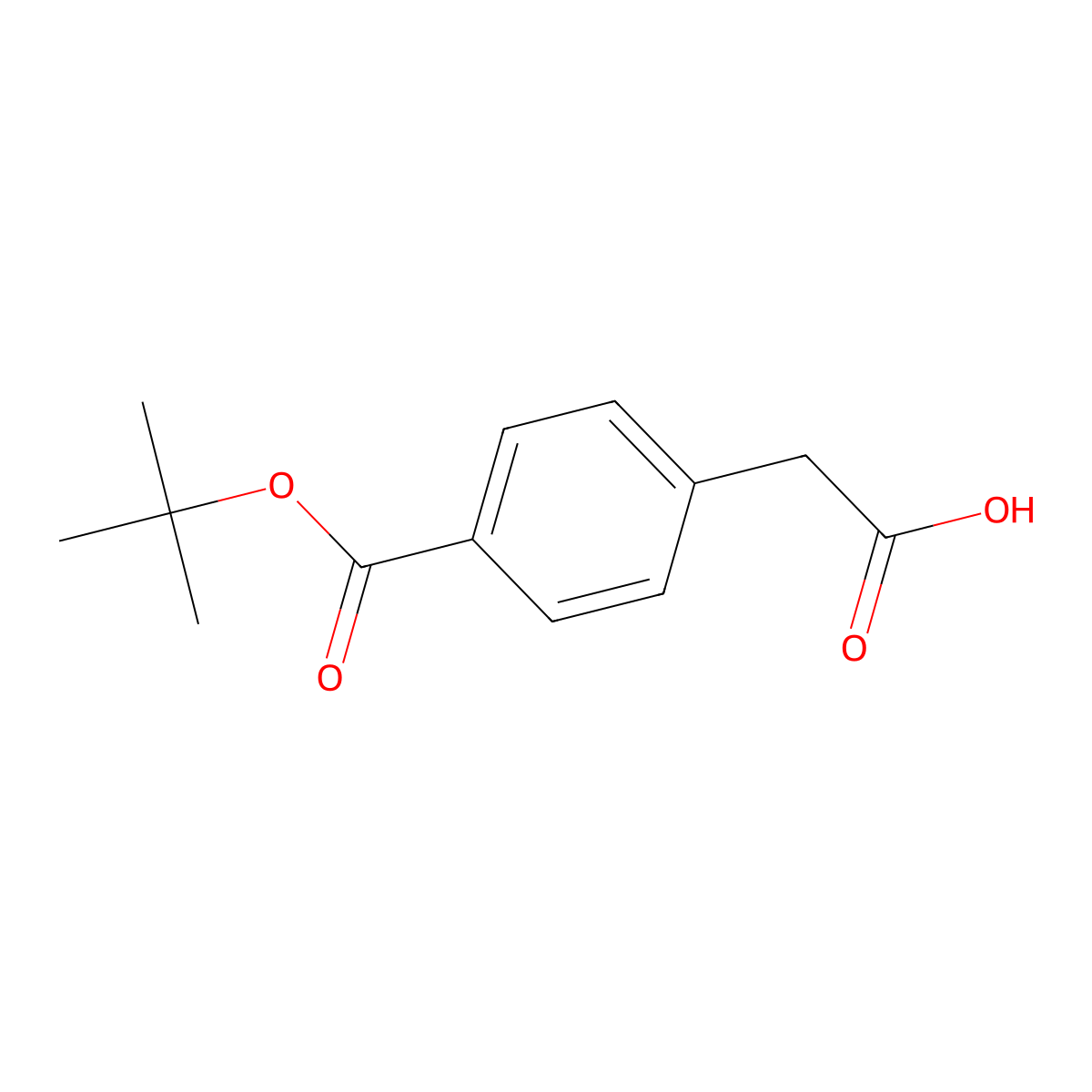 2-(4-(Tert-butoxycarbonyl)phenyl)acetic acid molecular structure, CAS 732308-82-6