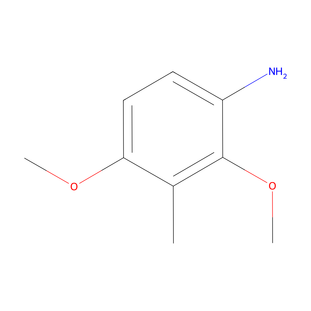 2,4-Dimethoxy-3-methylaniline molecular structure, CAS 73233-86-0