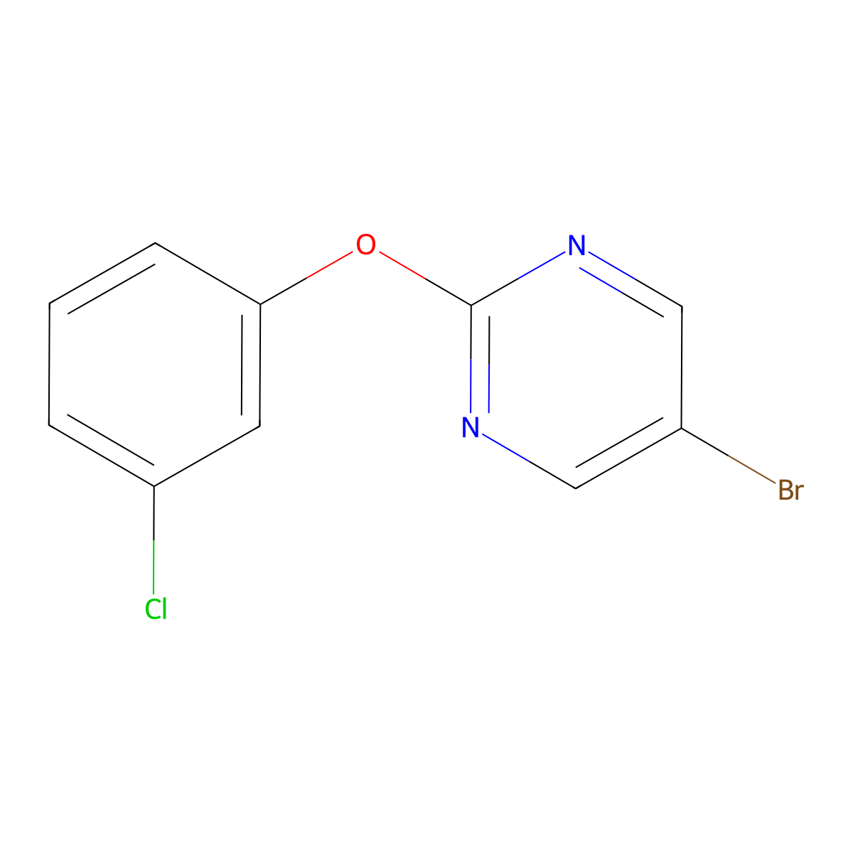 5-Bromo-2-(3-chlorophenoxy)pyrimidine molecular structure, CAS 73235-86-6