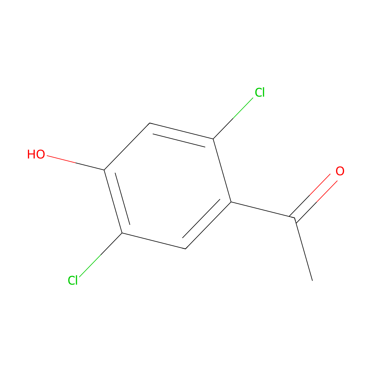 1-(2,5-Dichloro-4-hydroxyphenyl)ethan-1-one molecular structure, CAS 73239-04-0