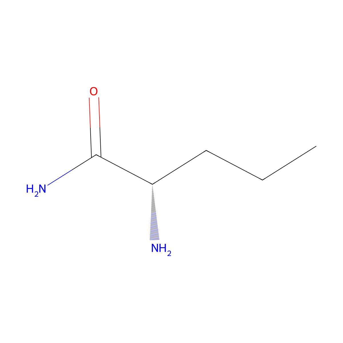 (2S)-2-aminopentanamide molecular structure, CAS 7324-06-3