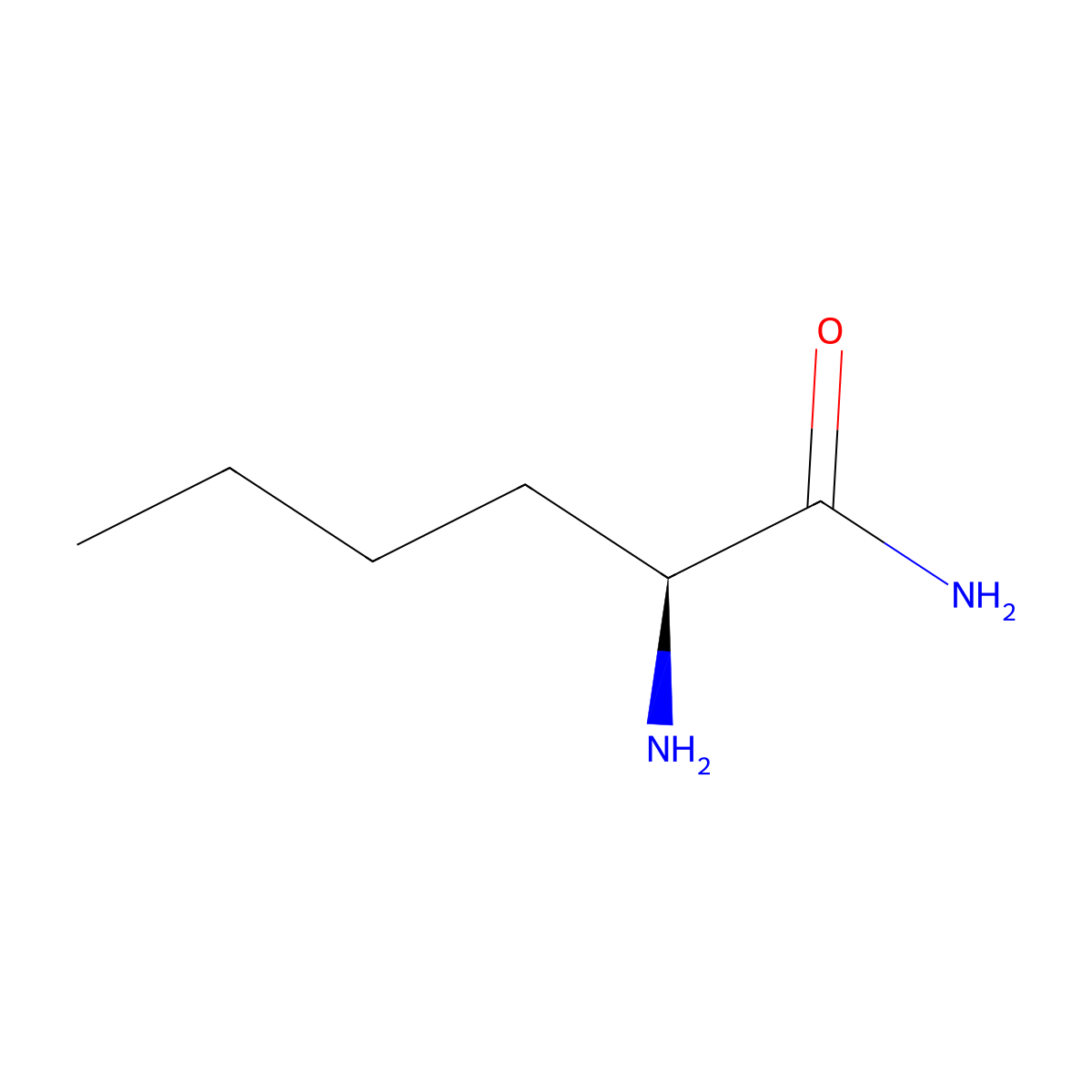 (2S)-2-aminohexanamide molecular structure, CAS 7324-07-4