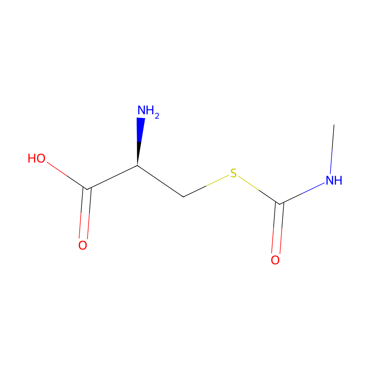 S-(N-methylcarbamoyl)cysteine molecular structure, CAS 7324-17-6