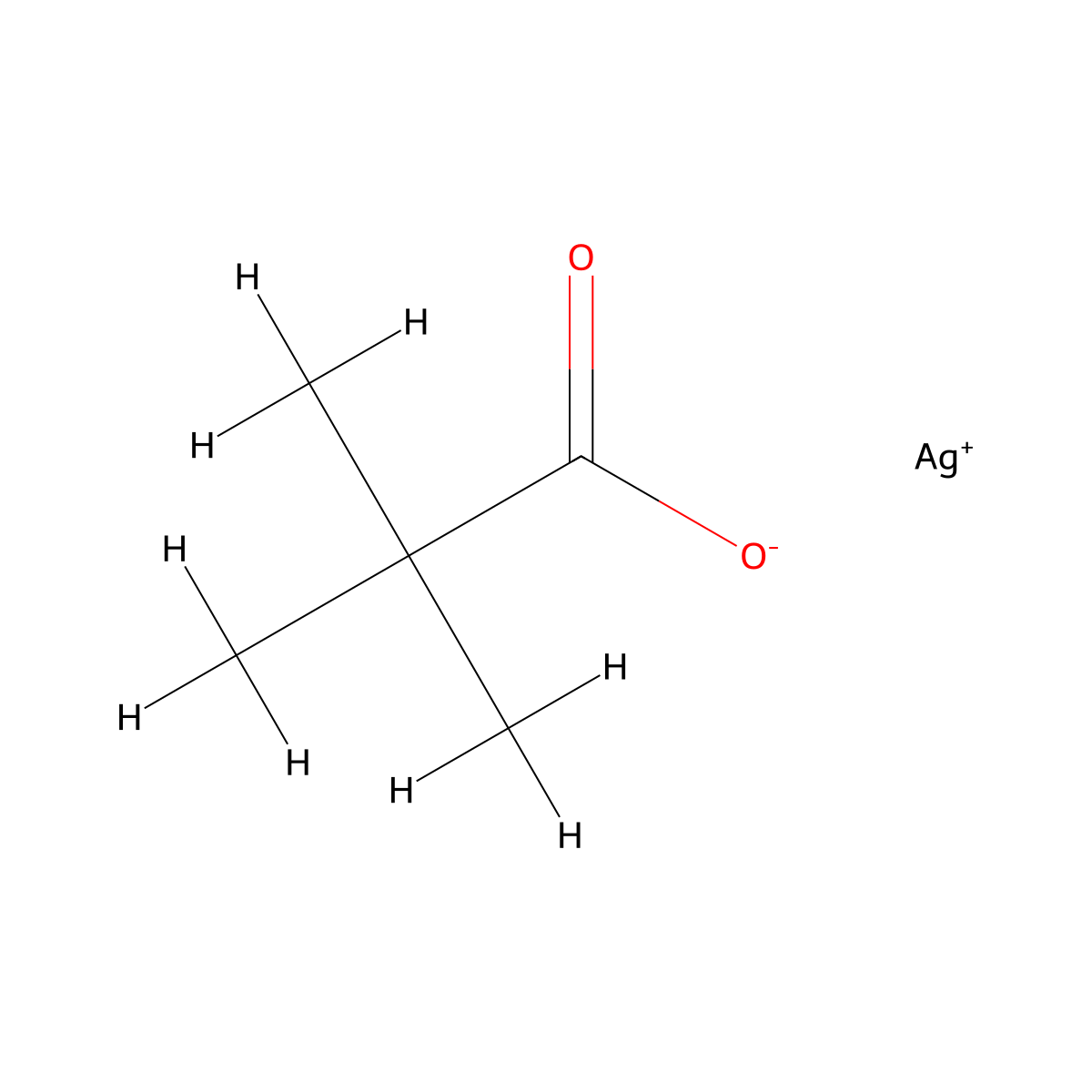 Ailver(I) pivalate molecular structure, CAS 7324-58-5
