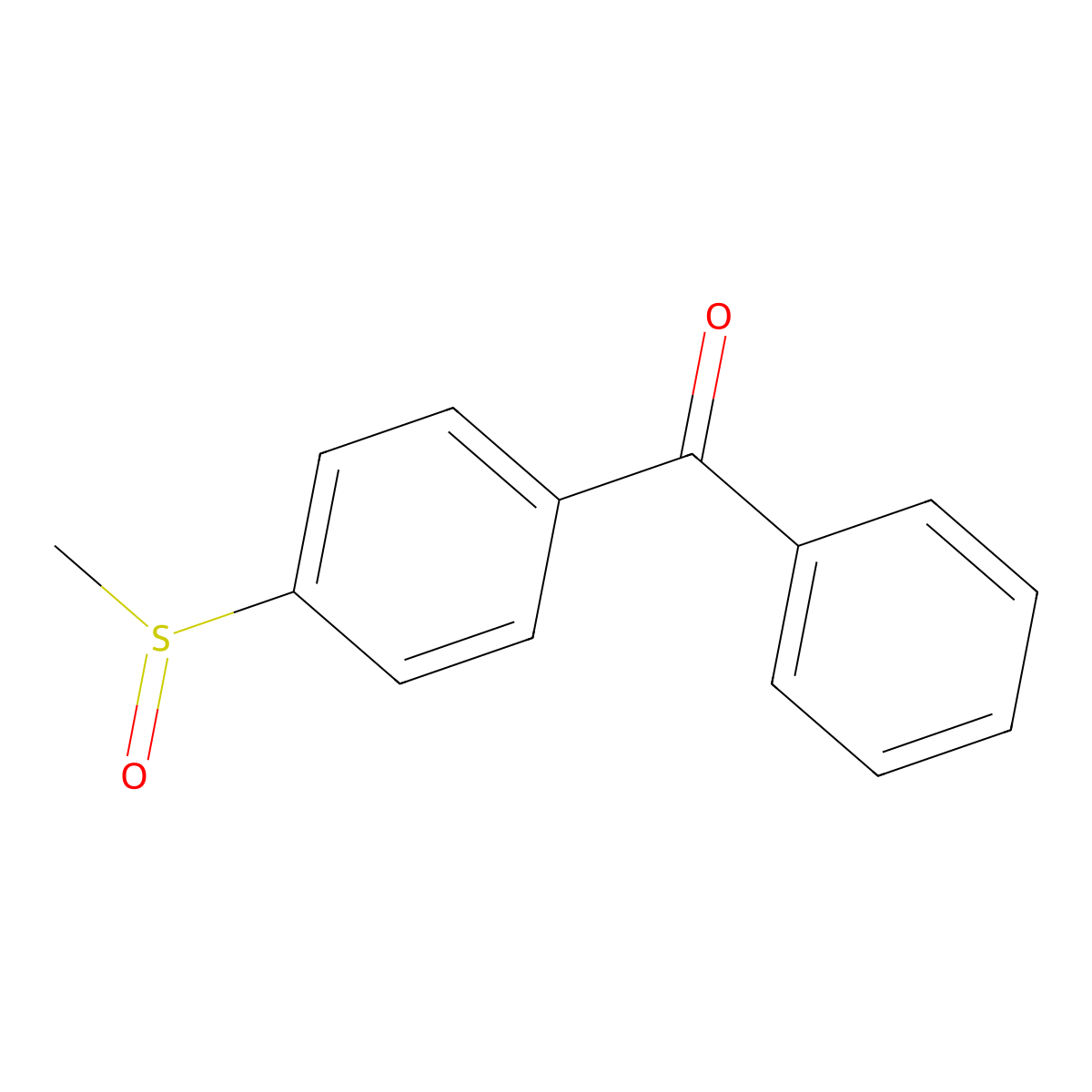 4-Benzoylphenyl methyl sulfoxide molecular structure, CAS 73241-57-3