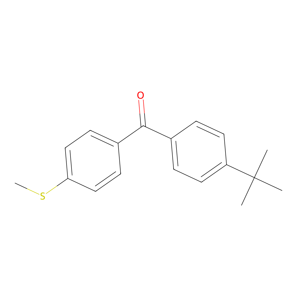 4-tert-Butyl-4'-(thiomethyl)benzophenone molecular structure, CAS 73242-05-4