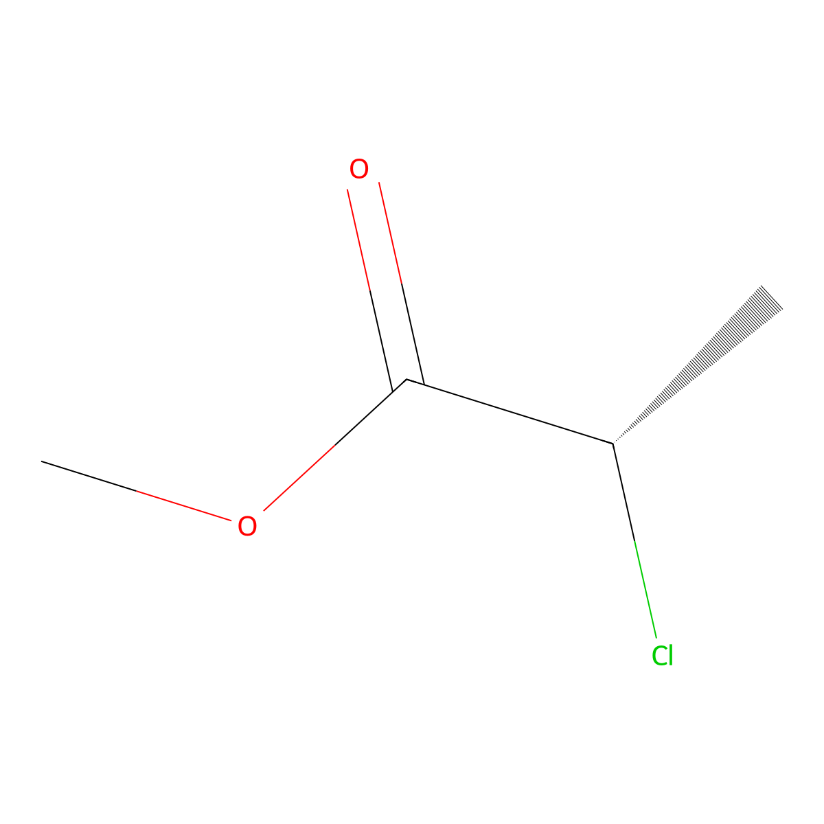 Methyl 2-chloropropanoate, (S)- molecular structure, CAS 73246-45-4