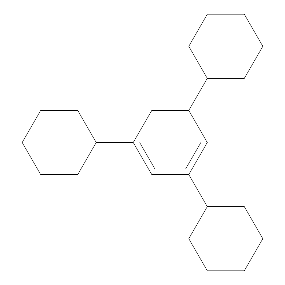 1,3,5-Tricyclohexylbenzene molecular structure, CAS 7325-14-6