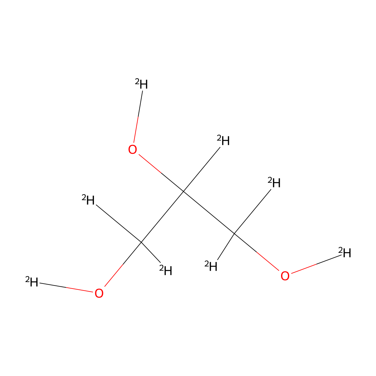 1,2,3-Propane-1,1,2,3,3-d5-triol-1,2,3-d3 molecular structure, CAS 7325-17-9