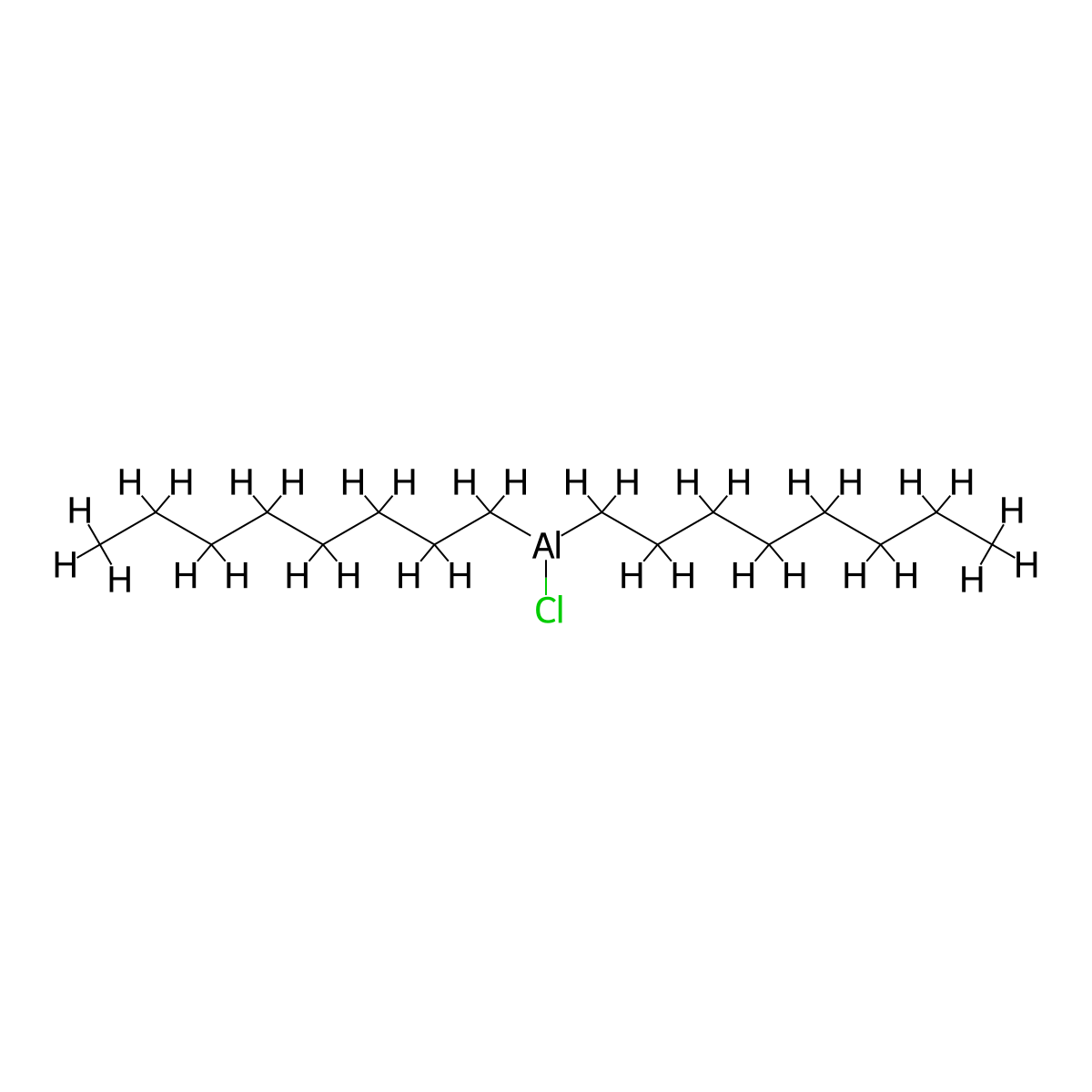 Chlorodioctylaluminium molecular structure, CAS 7325-26-0
