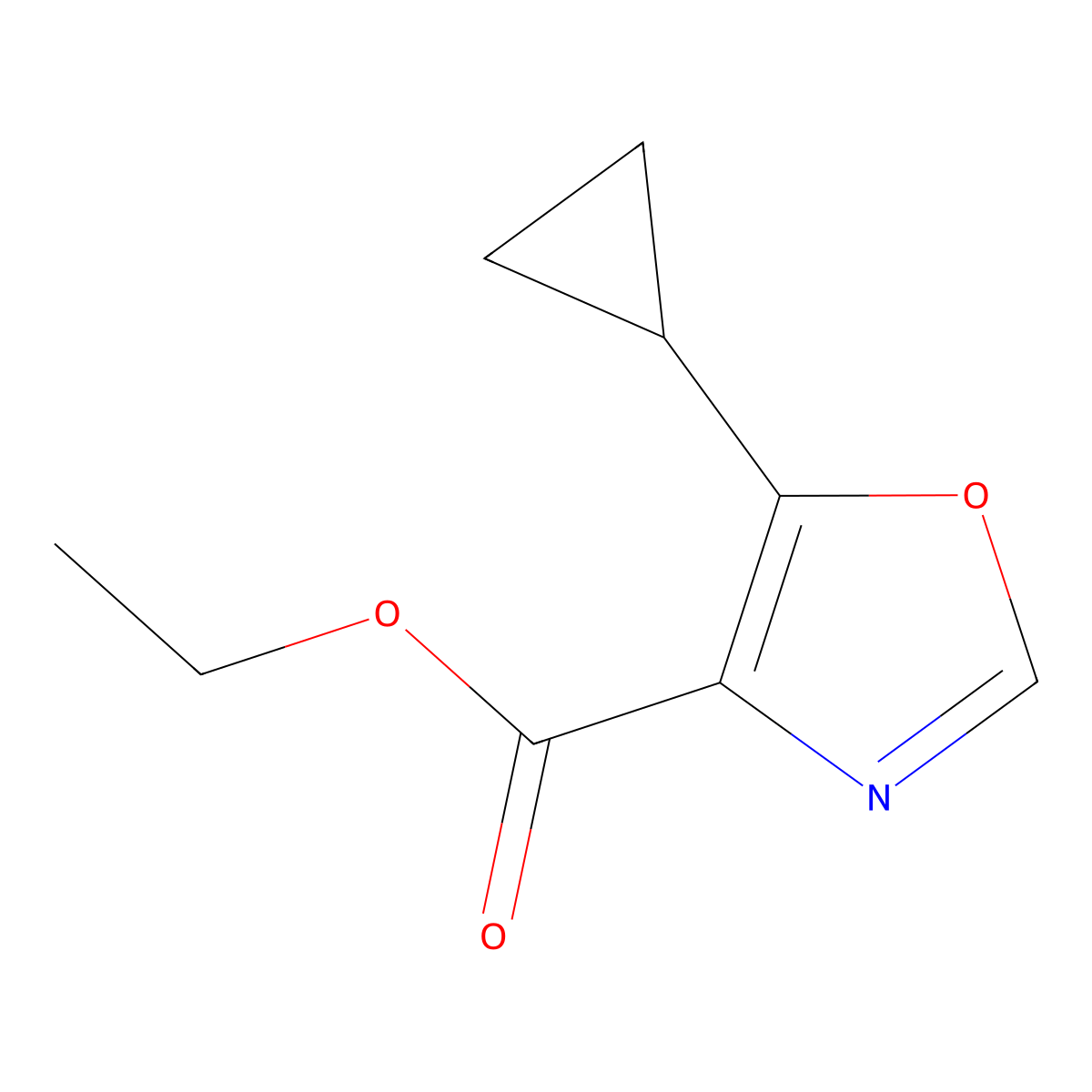 Ethyl 5-cyclopropyloxazole-4-carboxylate molecular structure, CAS 73252-24-1