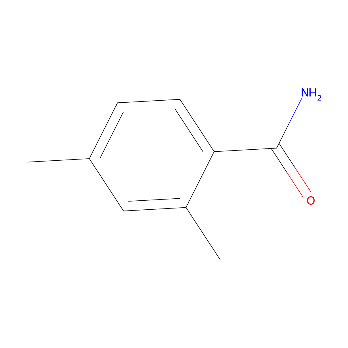 2,4-Dimethylbenzamide molecular structure, CAS 73258-94-3
