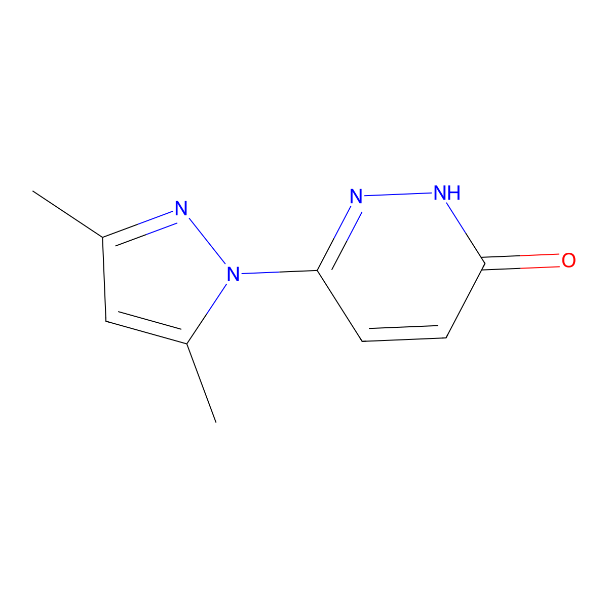 6-(3,5-dimethyl-1H-pyrazol-1-yl)pyridazin-3(2H)-one molecular structure, CAS 73259-08-2
