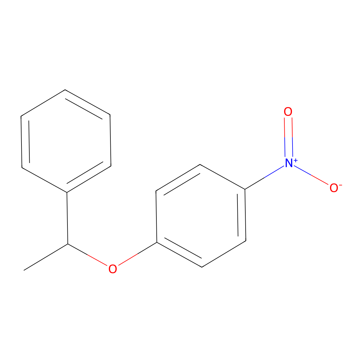 1-Nitro-4-(1-phenylethoxy)benzene molecular structure, CAS 73259-67-3