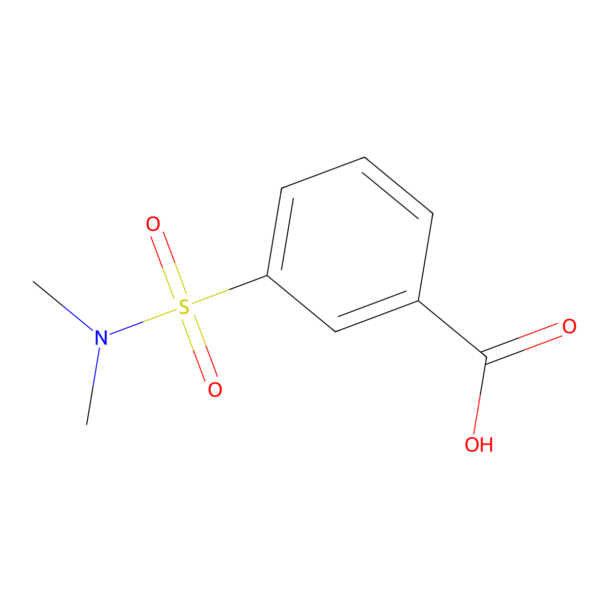 3-(N,N-dimethylsulfamoyl)benzoic acid molecular structure, CAS 7326-73-0