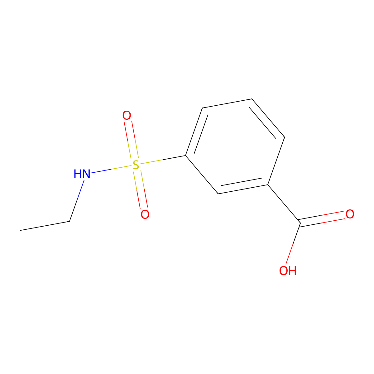 3-(Ethylsulfamoyl)benzoic acid molecular structure, CAS 7326-74-1