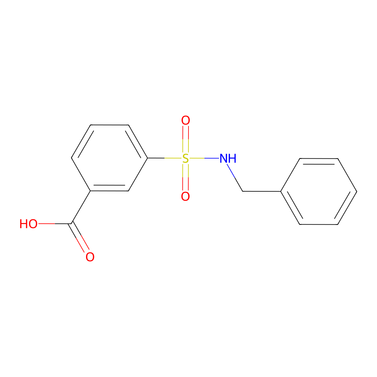 3-(Benzylsulfamoyl)benzoic acid molecular structure, CAS 7326-77-4