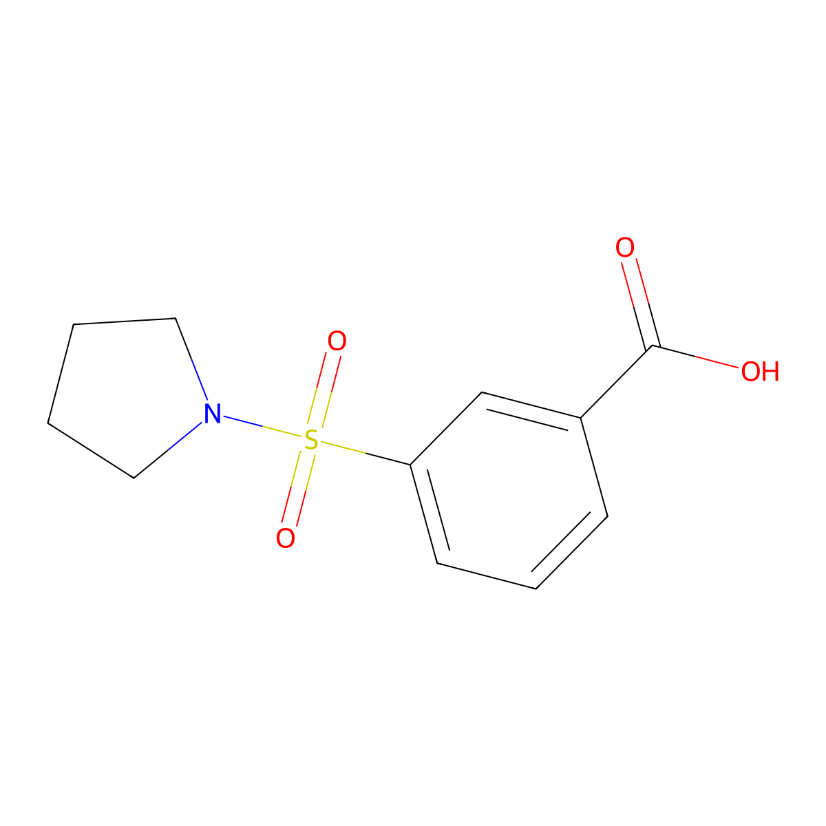 3-(Pyrrolidine-1-sulfonyl)benzoic acid molecular structure, CAS 7326-79-6