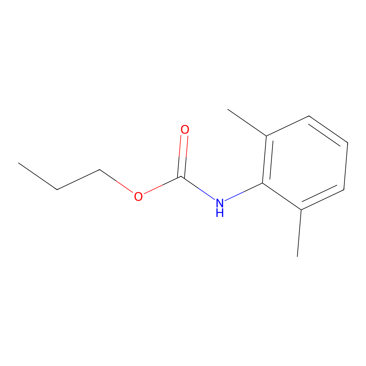 (2,6-Dimethyl-phenyl)-carbamic acid propyl ester molecular structure, CAS 73262-68-7