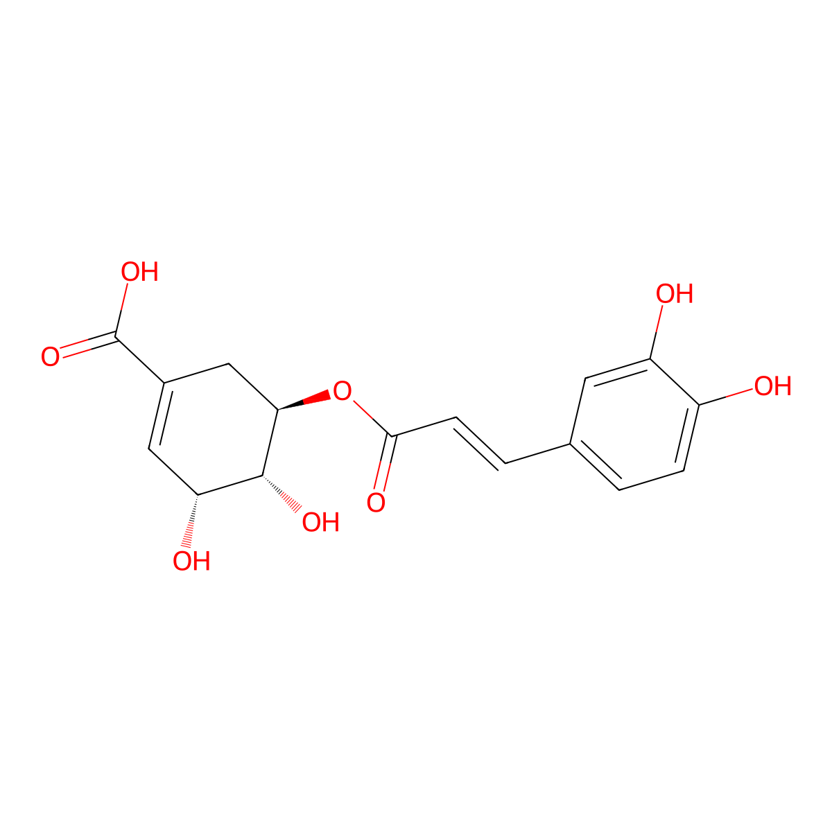 5-O-Caffeoylshikimic acid molecular structure, CAS 73263-62-4