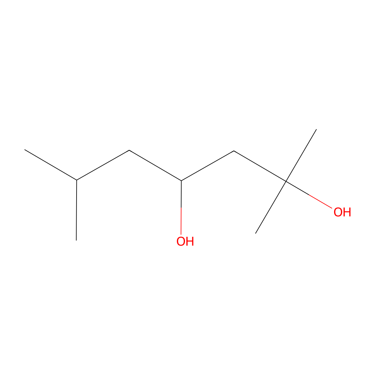 2,6-Dimethylheptane-2,4-diol molecular structure, CAS 73264-93-4