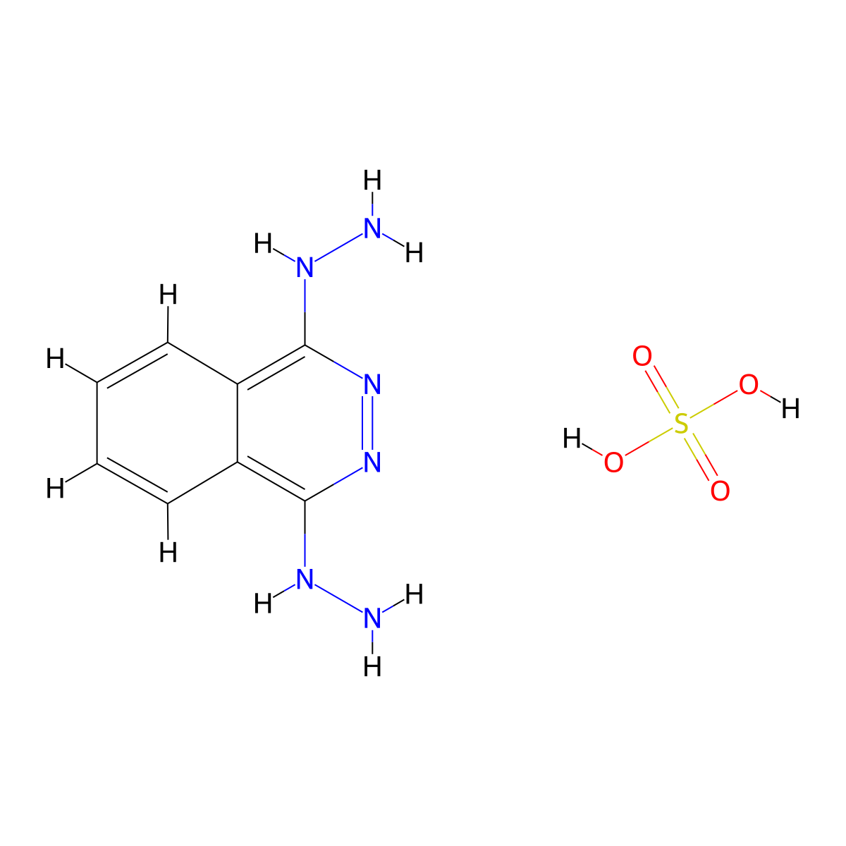 Dihydralazine Sulfate molecular structure, CAS 7327-87-9