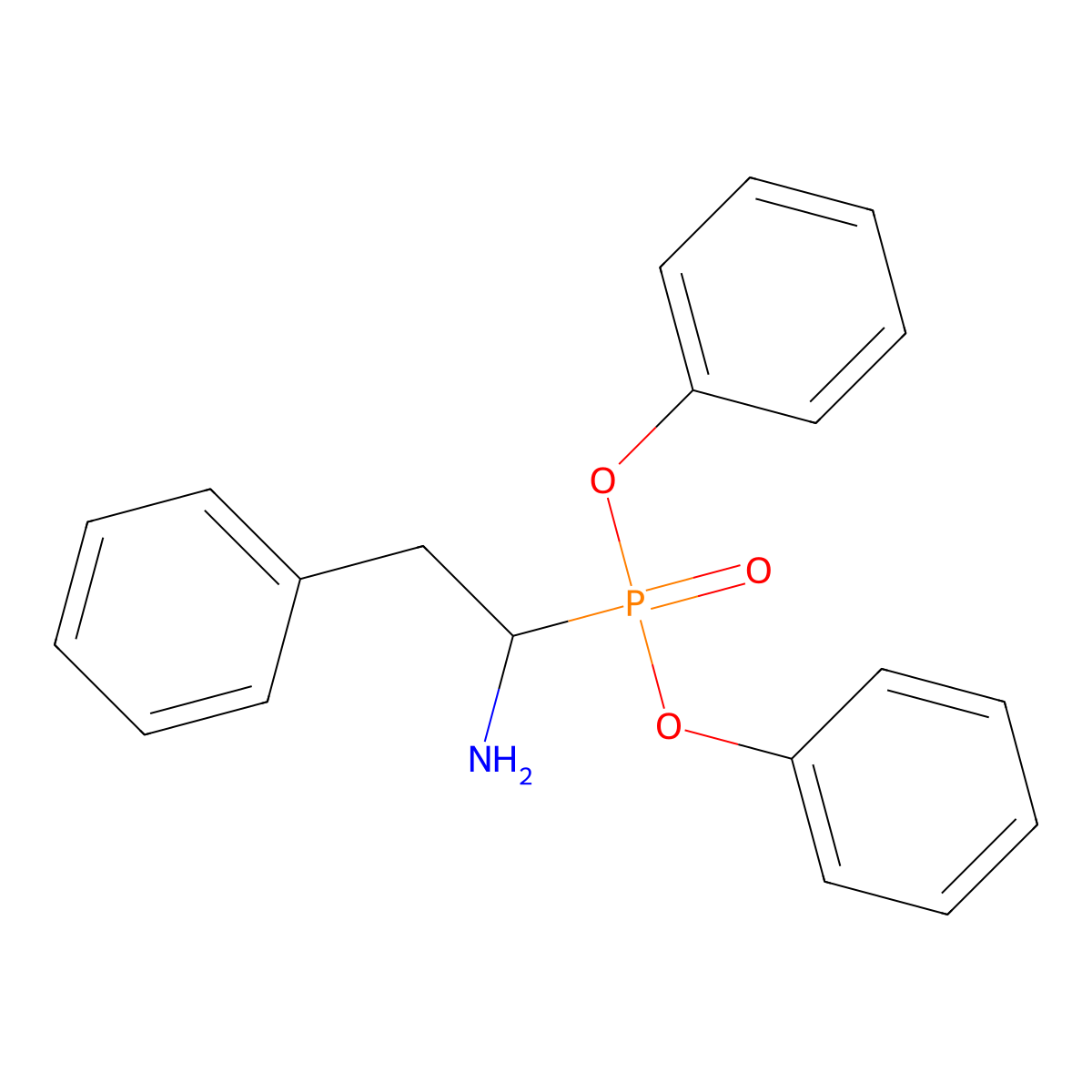 Diphenyl (1-amino-2-phenylethyl)phosphonate molecular structure, CAS 73270-44-7