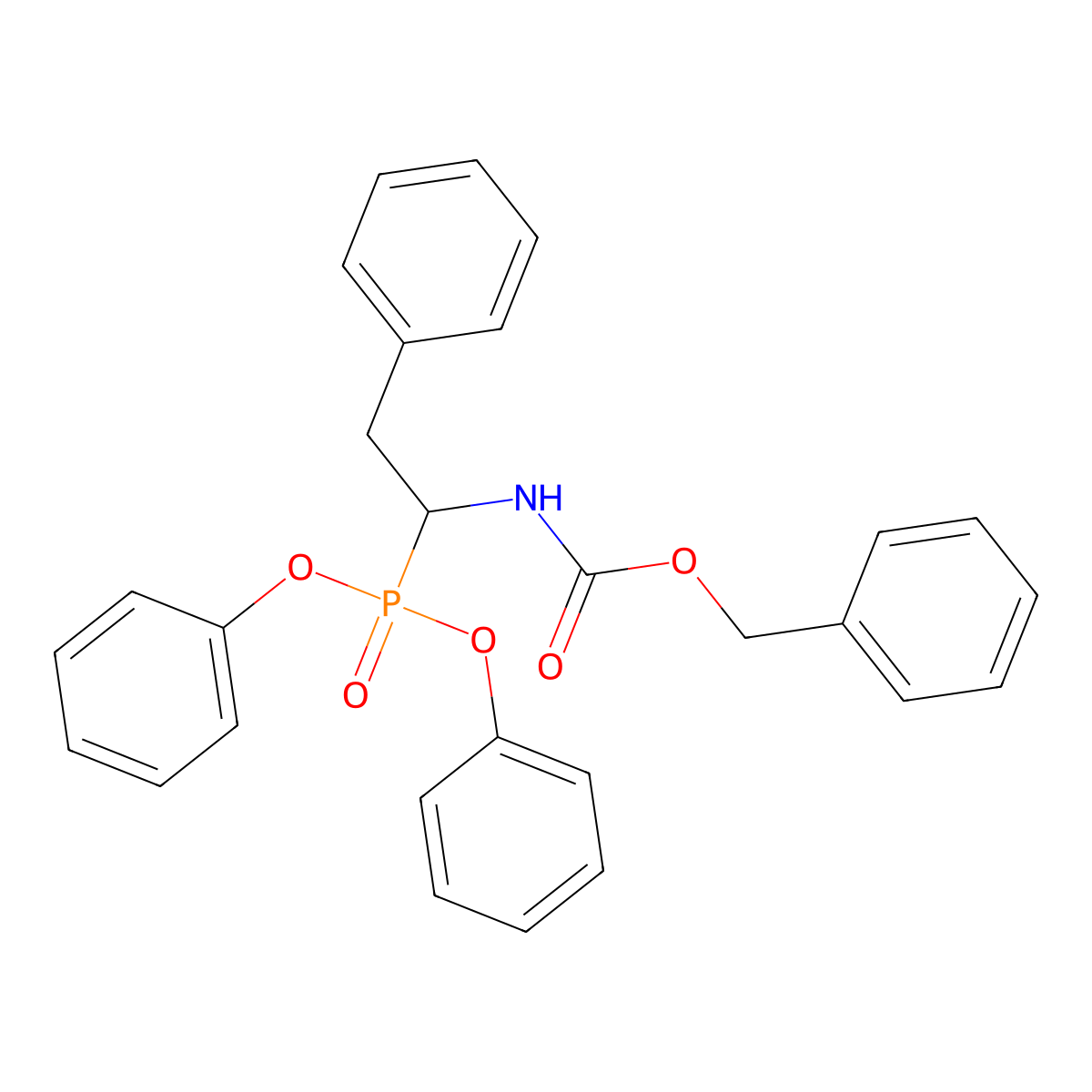 Diphenyl 1-(Cbz-Amino)-2-phenylethanephosphonate molecular structure, CAS 73270-46-9