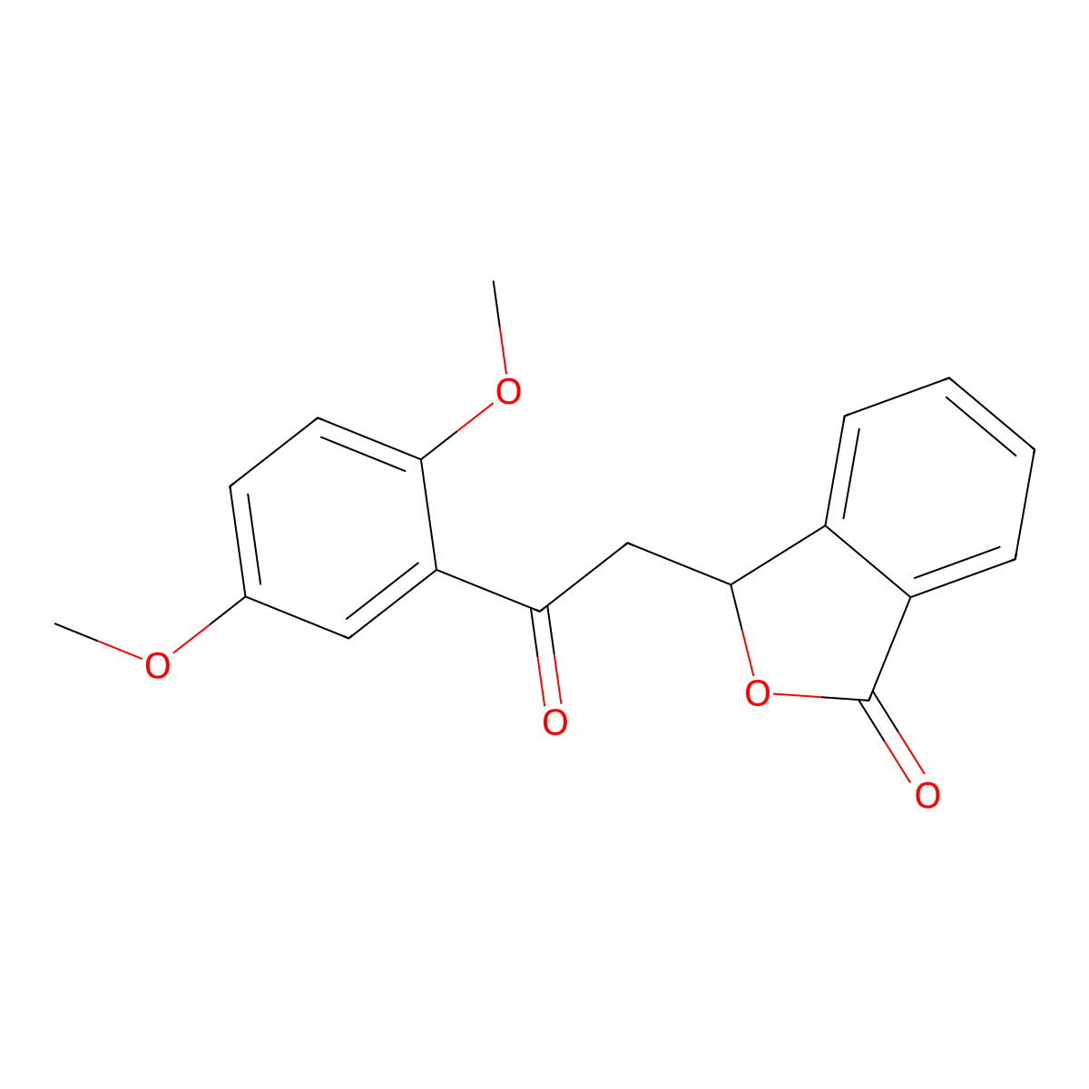 3-[2-(2,5-dimethoxyphenyl)-2-oxoethyl]-3H-2-benzofuran-1-one molecular structure, CAS 73270-78-7