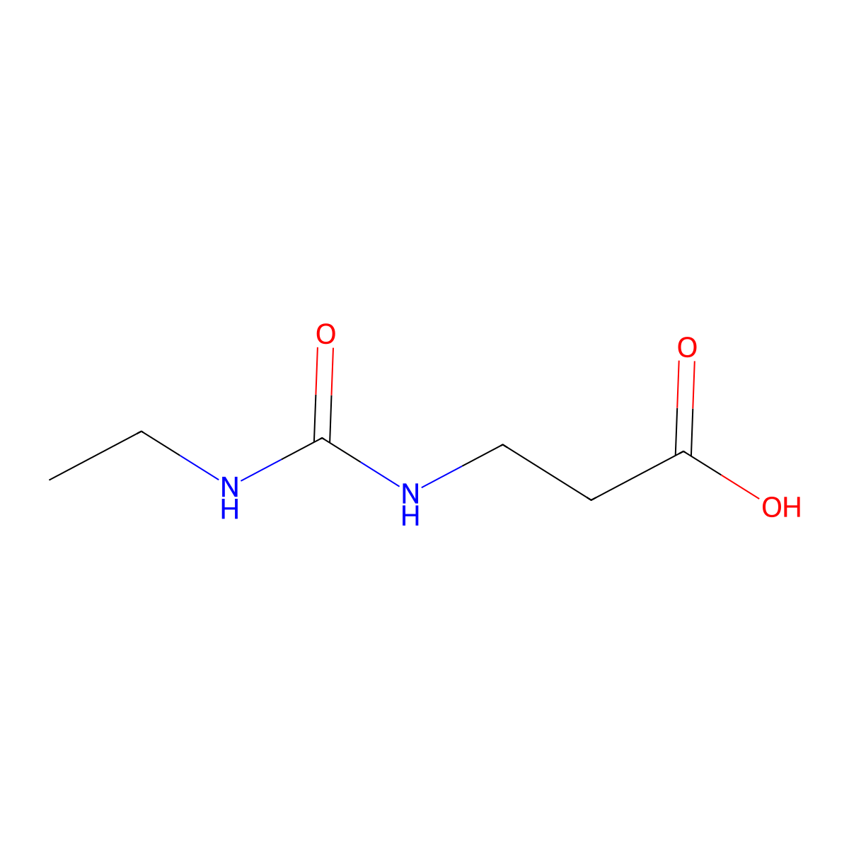 3-(Ethylcarbamoylamino)propanoic acid molecular structure, CAS 73273-72-0