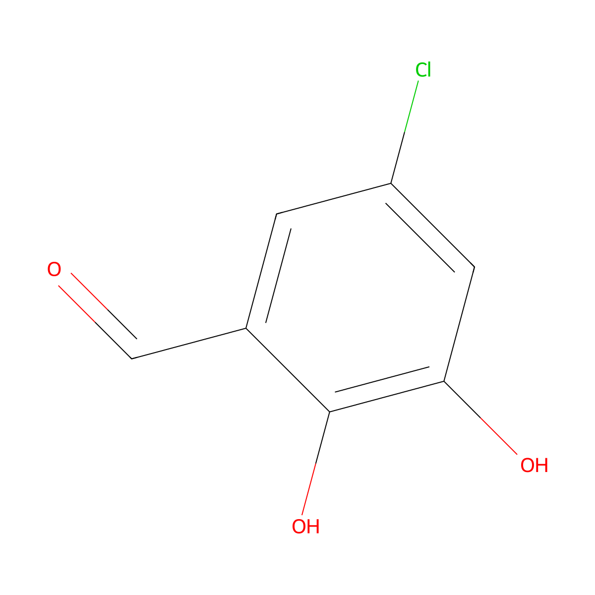 5-Chloro-2,3-dihydroxybenzaldehyde molecular structure, CAS 73275-96-4