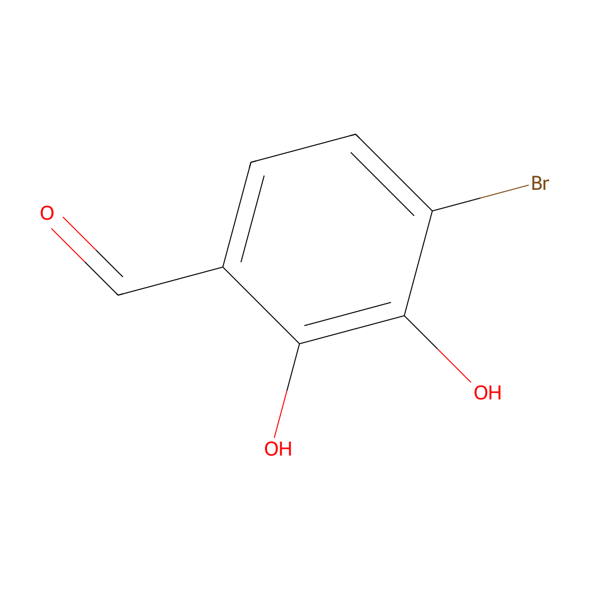 4-Bromo-2,3-Dihydroxybenzaldehyde molecular structure, CAS 73275-98-6
