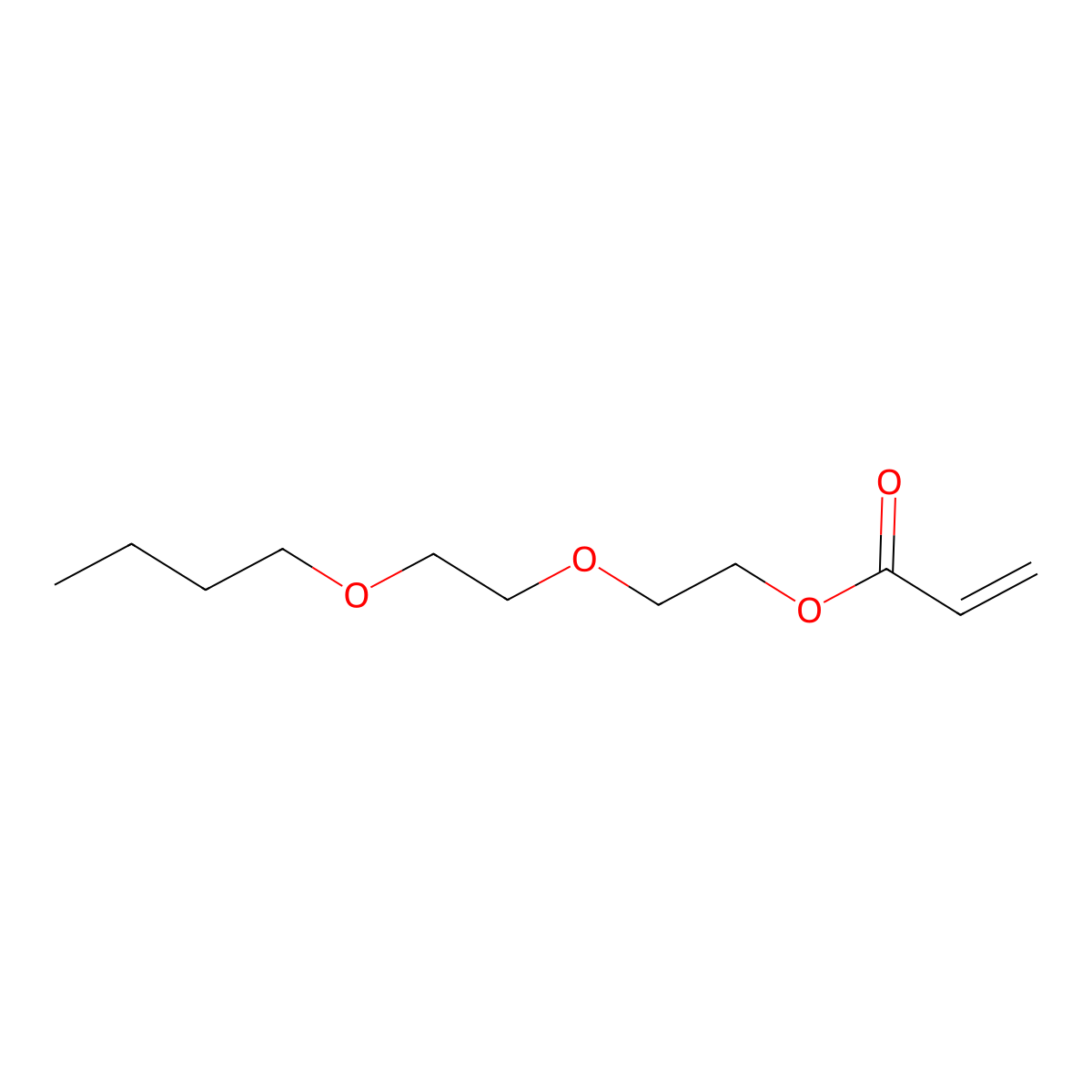 2-(2-Butoxyethoxy)ethyl acrylate molecular structure, CAS 7328-16-7