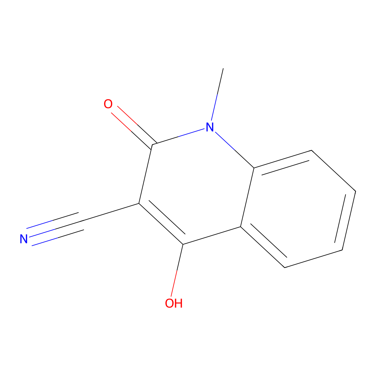 4-Hydroxy-1-methyl-2-oxo-1,2-dihydroquinoline-3-carbonitrile molecular structure, CAS 73281-56-8