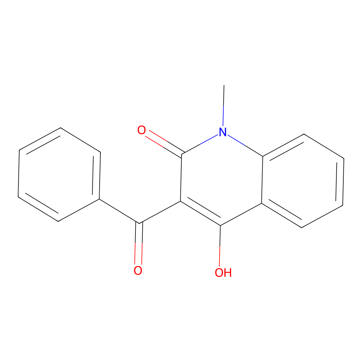 3-benzoyl-4-hydroxy-1-methyl-2(1H)-quinolinone molecular structure, CAS 73281-64-8