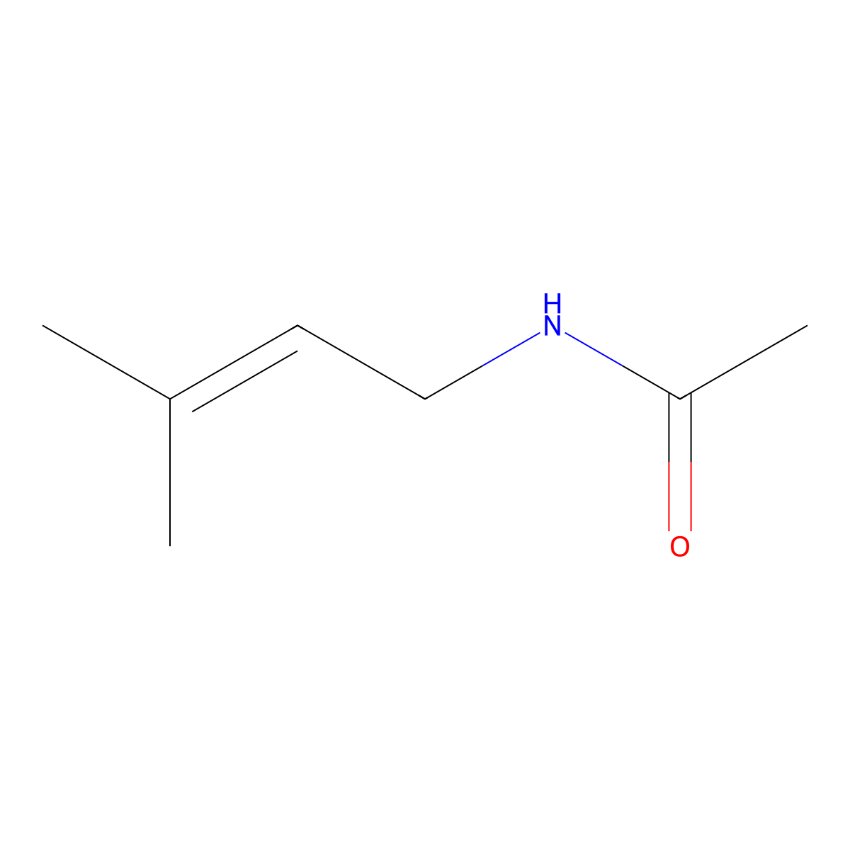 N-(3-Methyl-2-butenyl)acetamide molecular structure, CAS 73286-69-8