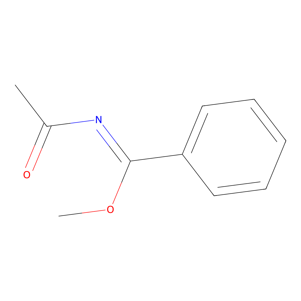 methyl N-acetylbenzimidate molecular structure, CAS 73289-49-3