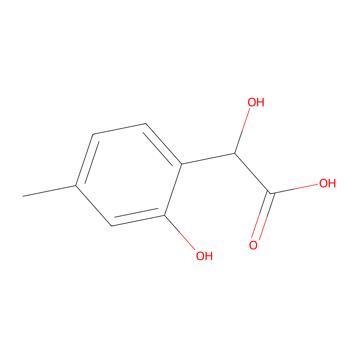 2-Hydroxy-2-(2-hydroxy-4-methylphenyl)acetic acid molecular structure, CAS 73289-71-1