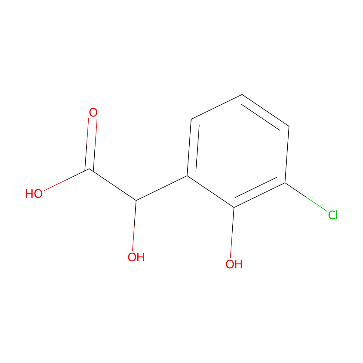 2-(3-Chloro-2-hydroxyphenyl)-2-hydroxyacetic acid molecular structure, CAS 73289-75-5