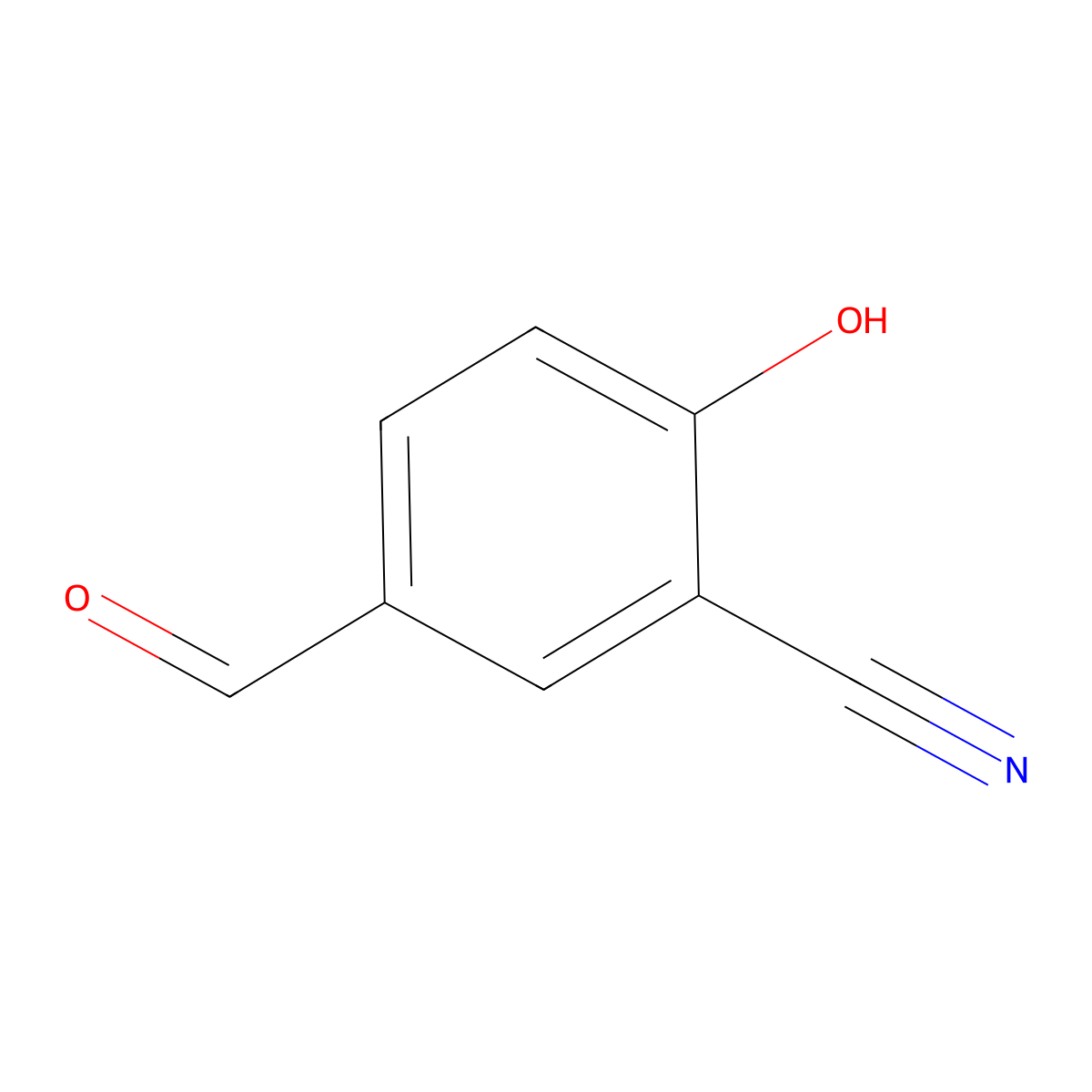 5-Formyl-2-hydroxybenzonitrile molecular structure, CAS 73289-79-9