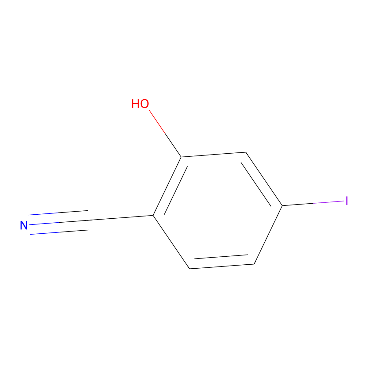 2-Hydroxy-4-iodobenzonitrile molecular structure, CAS 73289-81-3