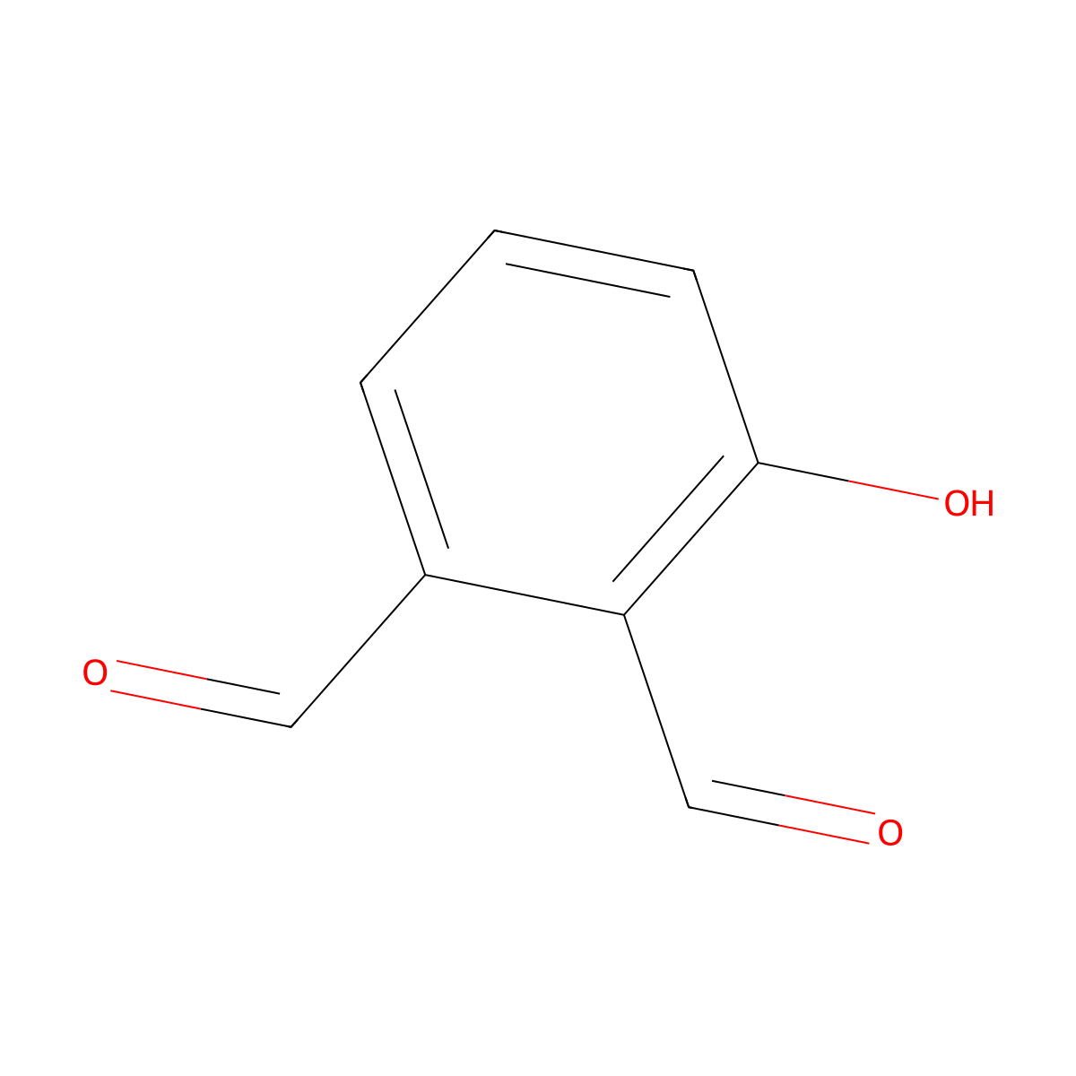 3-Hydroxybenzene-1,2-dicarbaldehyde molecular structure, CAS 73289-89-1