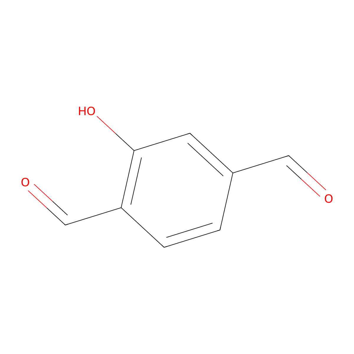 2-Hydroxyterephthalaldehyde molecular structure, CAS 73289-90-4