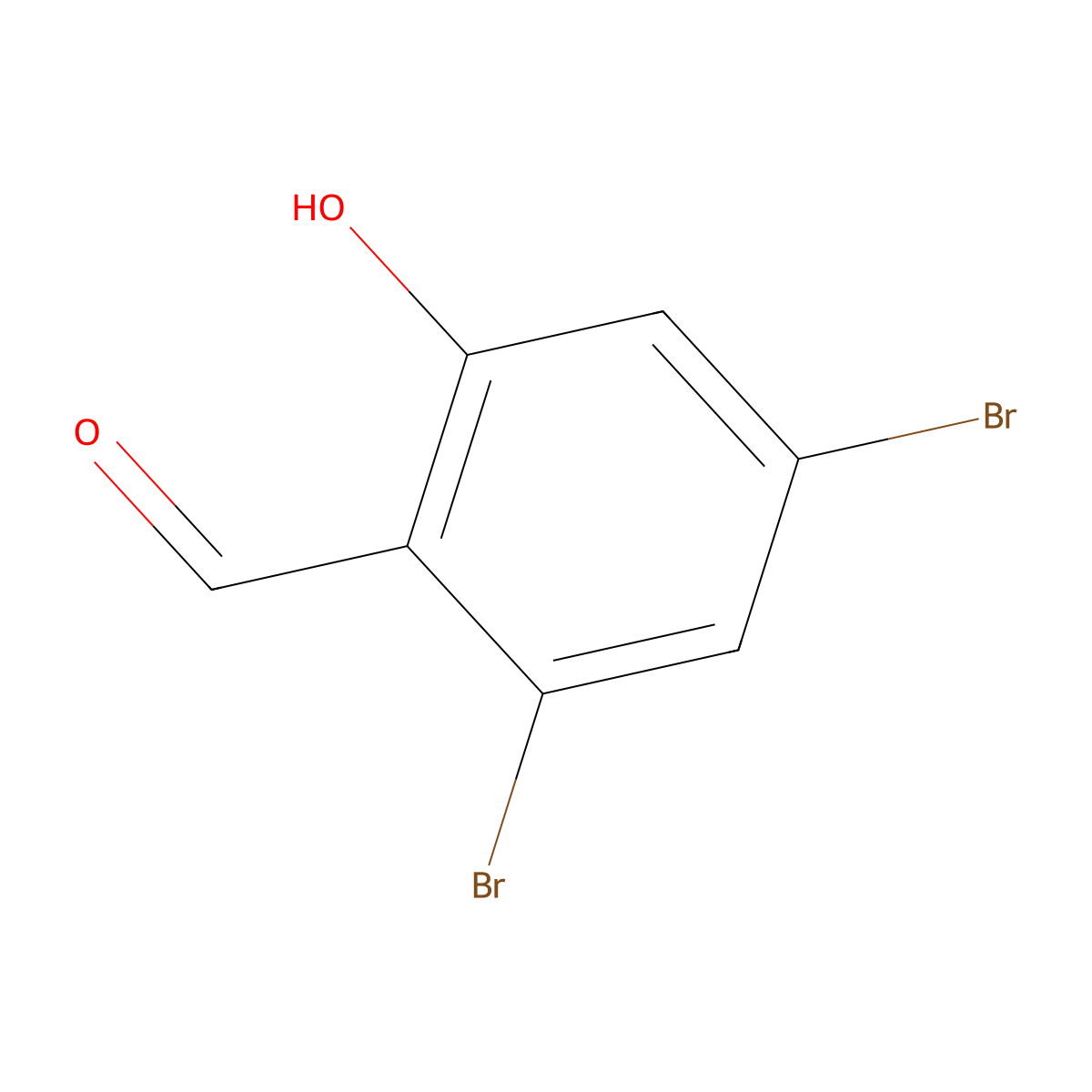 2,4-Dibromo-6-hydroxybenzaldehyde molecular structure, CAS 73289-92-6